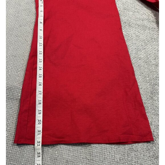 Revolve Majorelle Jumpsuit Womens XS Linen Blend‎ Wide Leg Cropped Summer Read - Picture 10 of 16